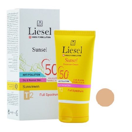 LIESEL T2Sunsel Dry And Normal Skin Sunscreen Cream SPF+50
